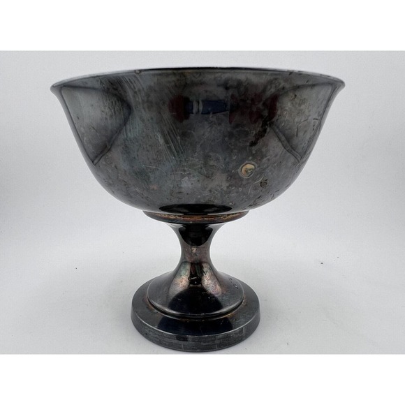 Vintage Wm. A. Rogers Tableware Antique Silver Plate Footed 3.5" Ice Cream‎ Dish - Picture 3 of 9